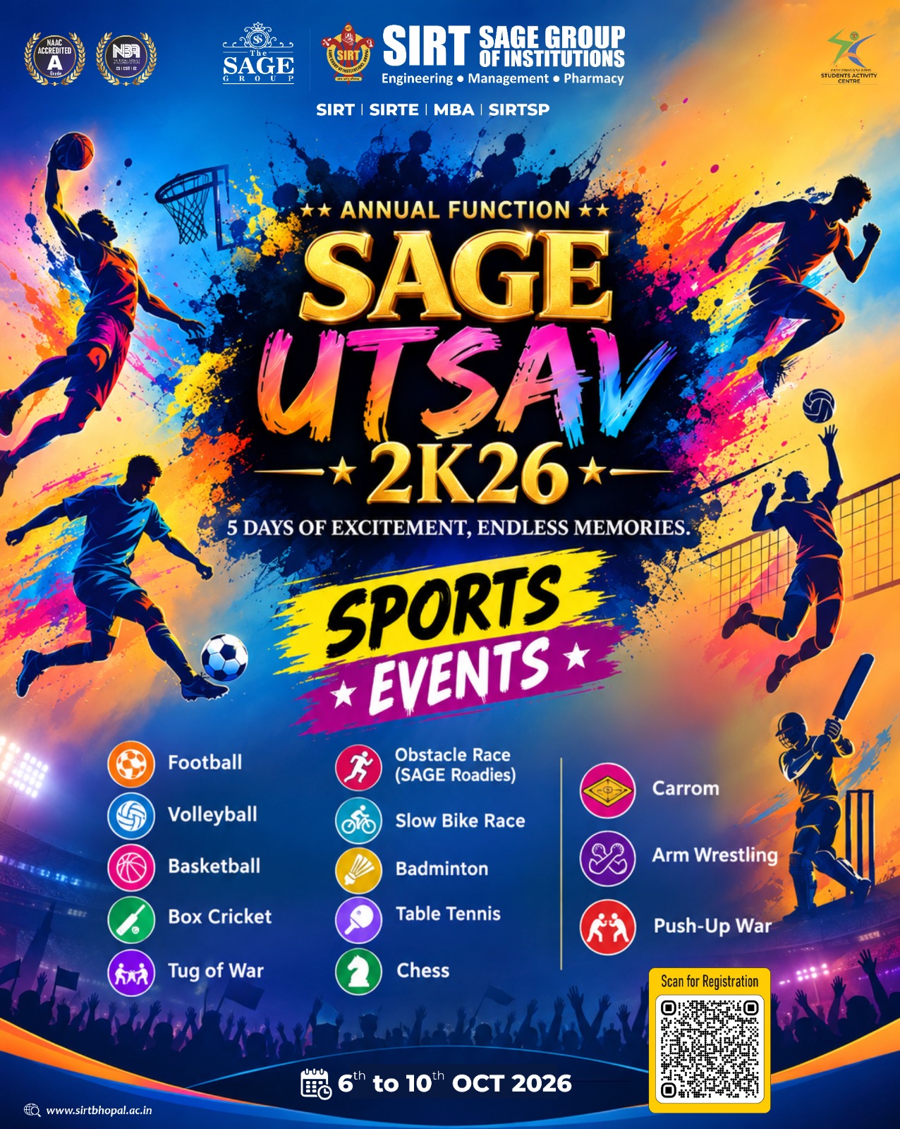 SAGE UTSAV 2K26 – A Grand Celebration of Talent, Creativity, Sports & Innovation